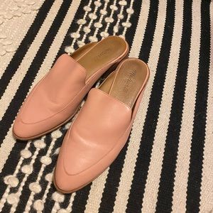 Madewell pink leather mules